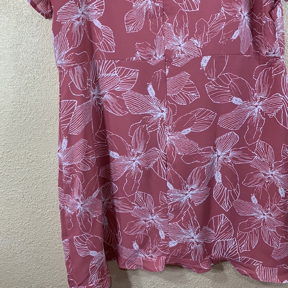Shein Dress Pink White Floral Size 3XL - Picture 10 of 13